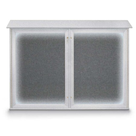 United Visual Products Open Faced Traditional Rounded Corkboard UV645ARC-WHITE-CORK